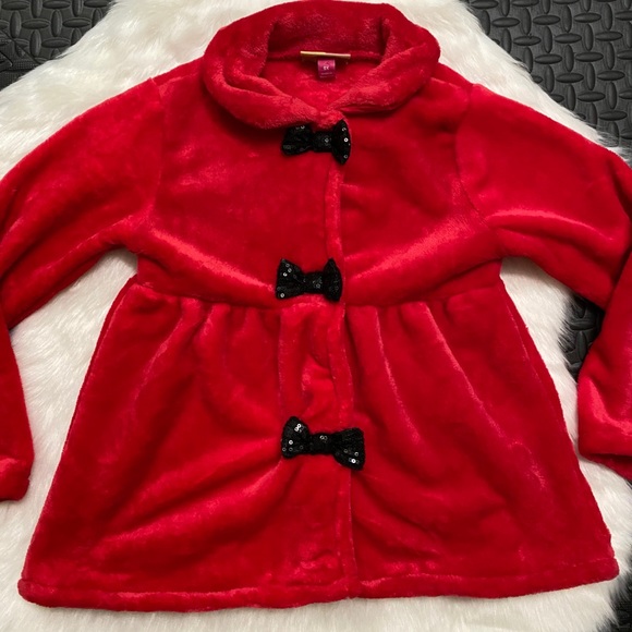 Red fleece coat - Picture 4 of 4